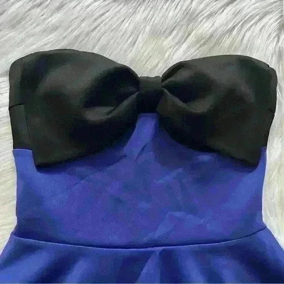 Body Central Y2K Strapless Bow Peplum Top Small - Picture 2 of 6